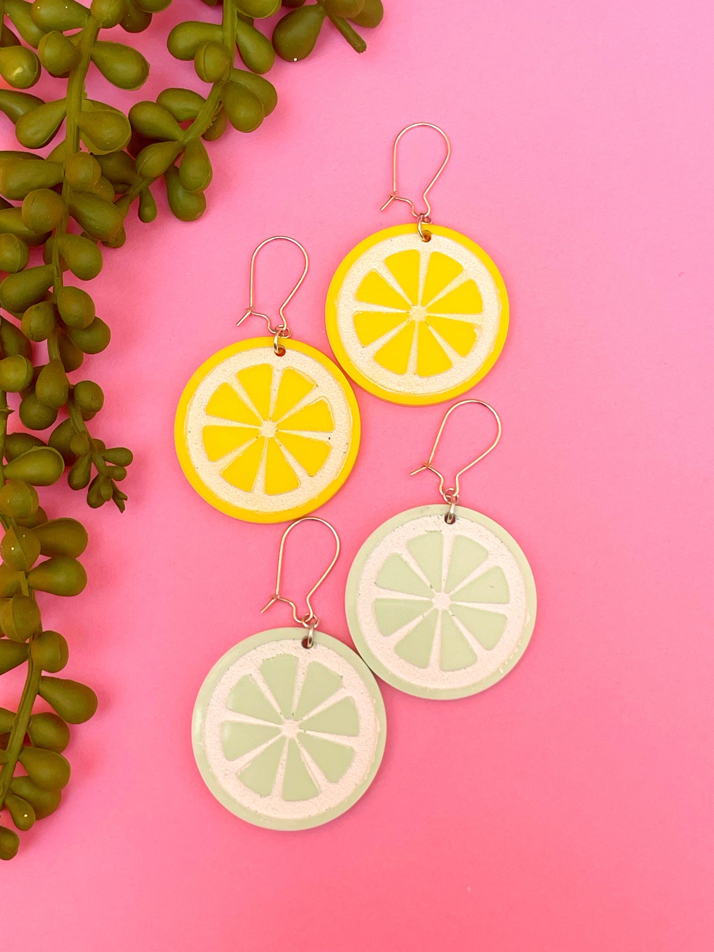 Lemon and Key Lime Slice Earrings