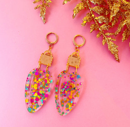 Polka Dot Holiday Lights Earrings