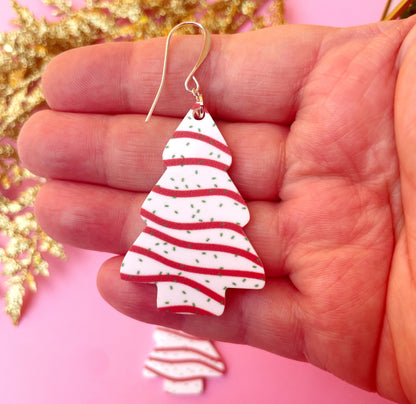 Holiday Snack Cake Tree Earrings