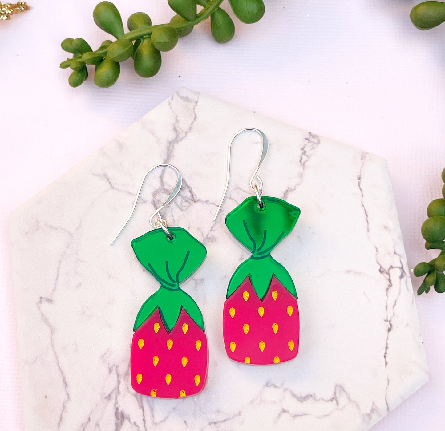 Strawberry Candy Earrings