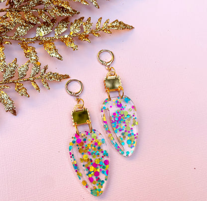 Polka Dot Holiday Lights Earrings