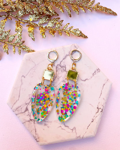 Polka Dot Holiday Lights Earrings