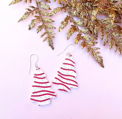 Holiday Snack Cake Tree Earrings