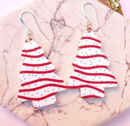 Holiday Snack Cake Tree Earrings