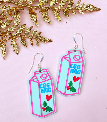 Egg Nog Carton Earrings