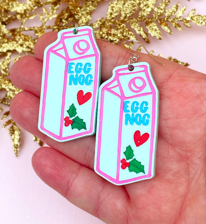 Egg Nog Carton Earrings