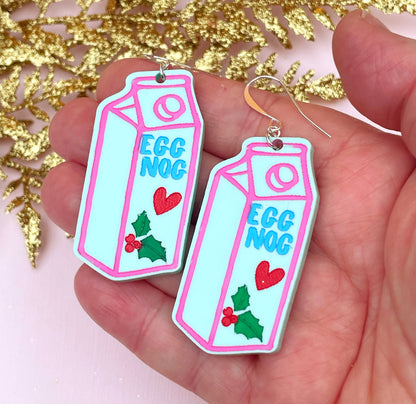 Egg Nog Carton Earrings