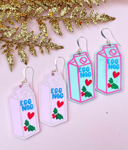 Egg Nog Carton Earrings