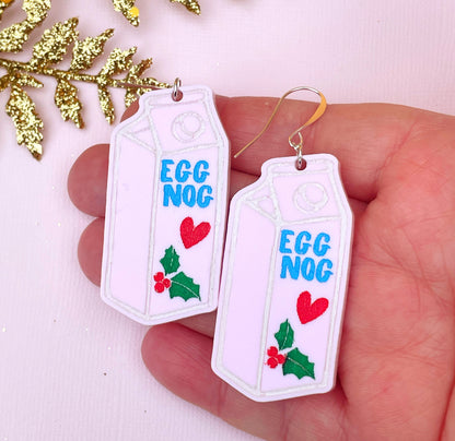 Egg Nog Carton Earrings