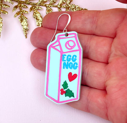 Egg Nog Carton Earrings