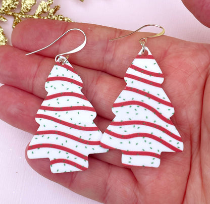 Holiday Snack Cake Tree Earrings