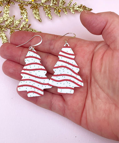 Holiday Snack Cake Tree Earrings