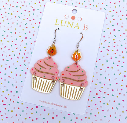 Birthday Cupcake Earrings