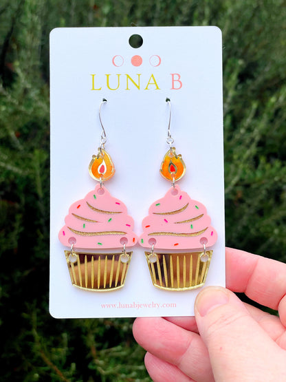 Birthday Cupcake Earrings