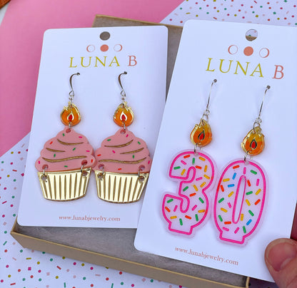 Birthday Cupcake Earrings