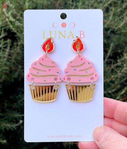 Birthday Cupcake Earrings