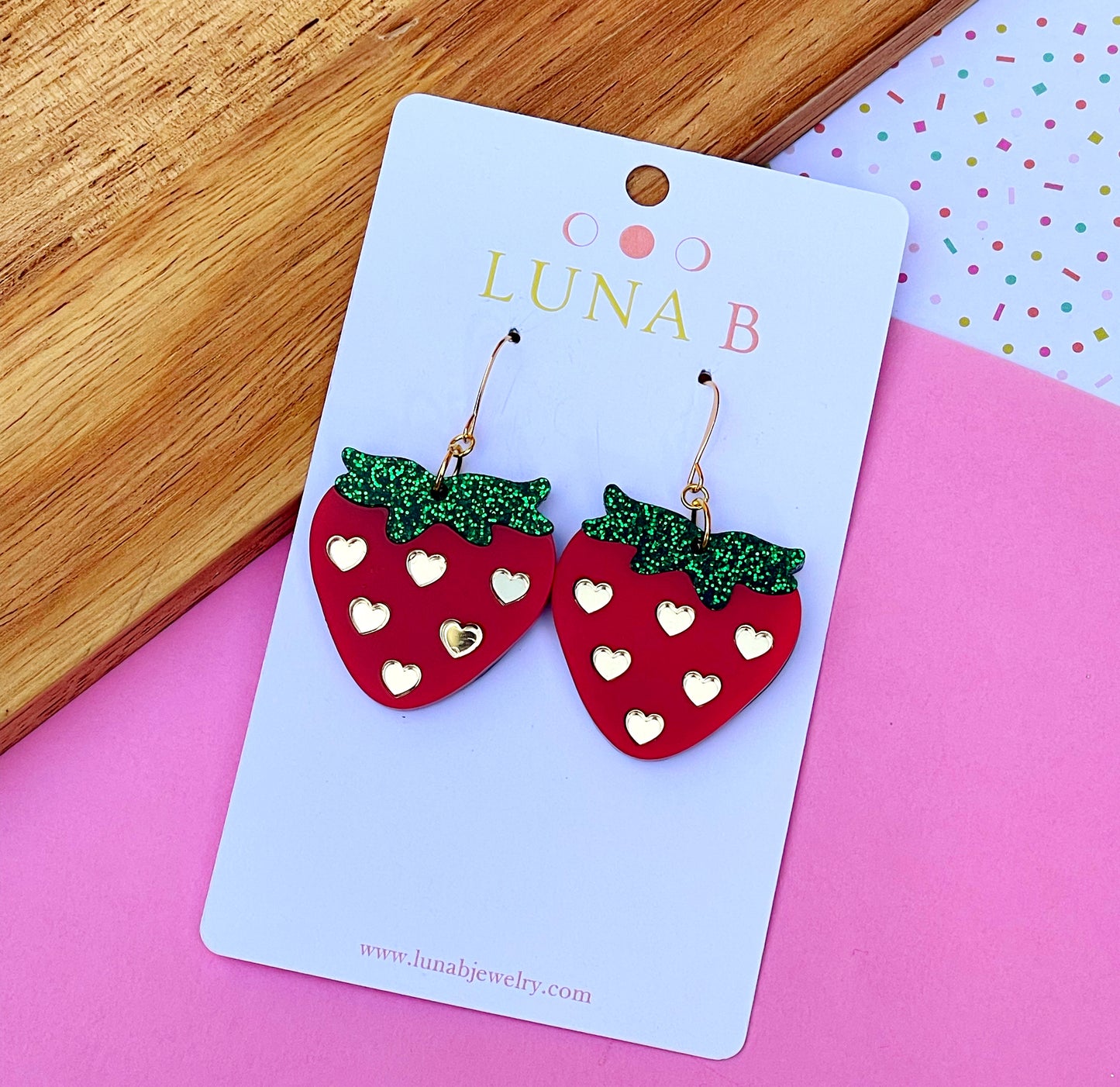 Strawberry Hearts Earrings
