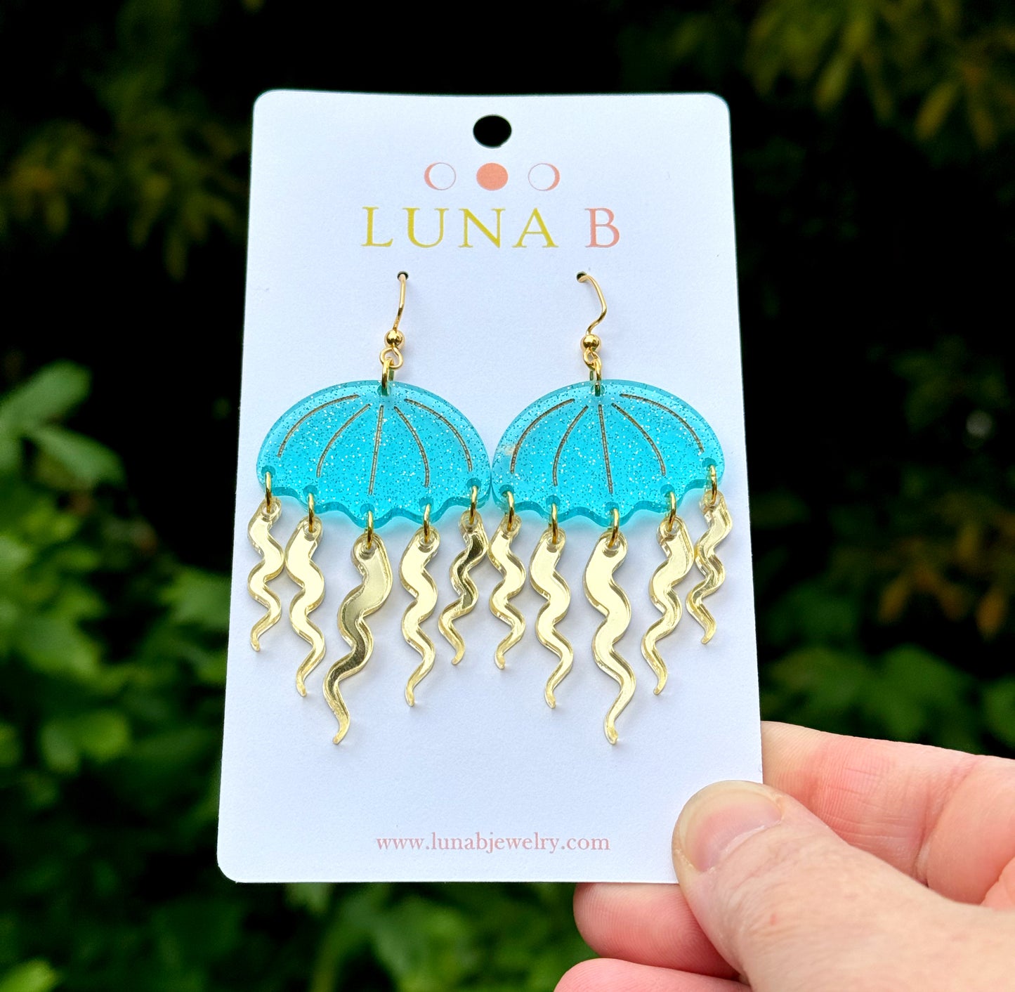 Floating Jellyfish Earrings - Blue or Pink