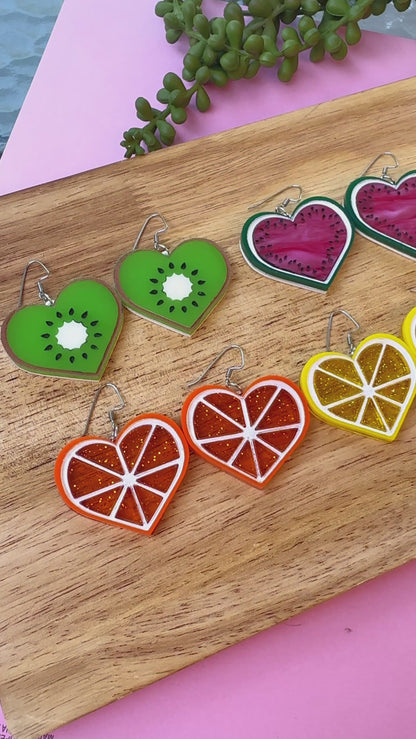 Berry in Love Heart Earrings – Sweet Summer Collection