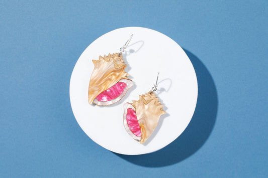 Bermudan Conch Shell Earrings