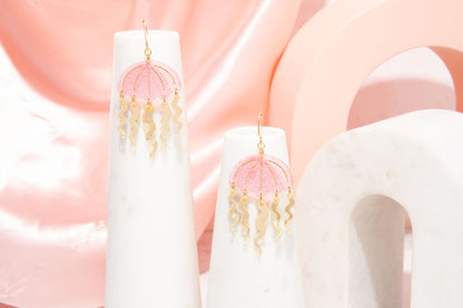 Floating Jellyfish Earrings - Blue or Pink