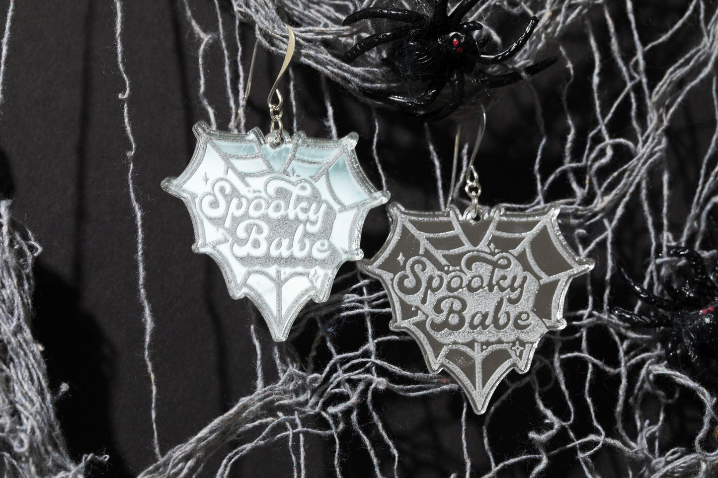 Spooky Babe Mirrored Earrings
