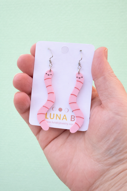 Happy Worm Earrings
